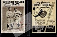 B Ruth L Gehrig Louisville Slugger Bats baseball