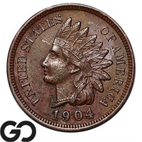 1904 Indian Head Cent, Choice AU++