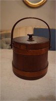 Vintage Wooden Round Butter Container