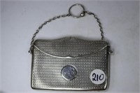 Silver card case engraved NB