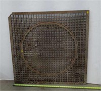 Iron Floor Grate- Chipped- 37.5" Sq. HEAVY