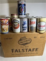 Awesome vintage beer box and beer can collection