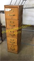 Antique oak filing cabinet