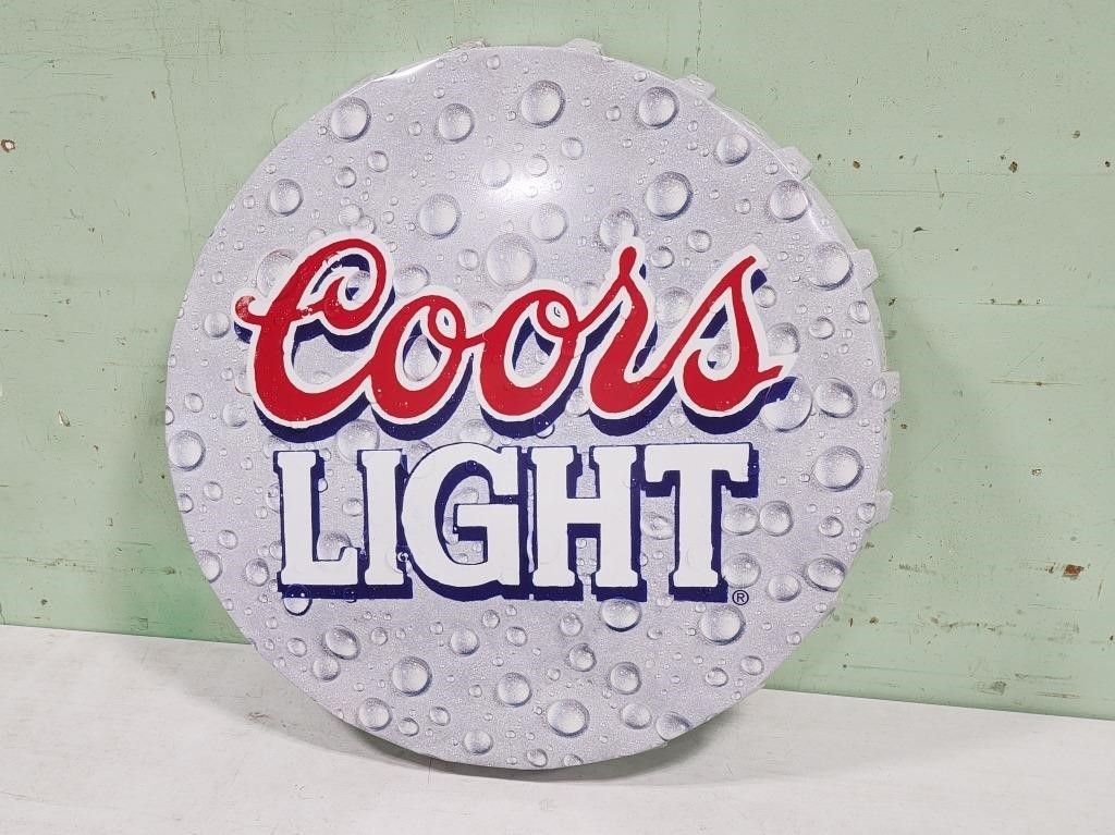 Large 1998 Coors Light Bottlecap Sign