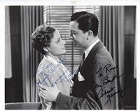 Laraine Day and Robert Young signed movie photo