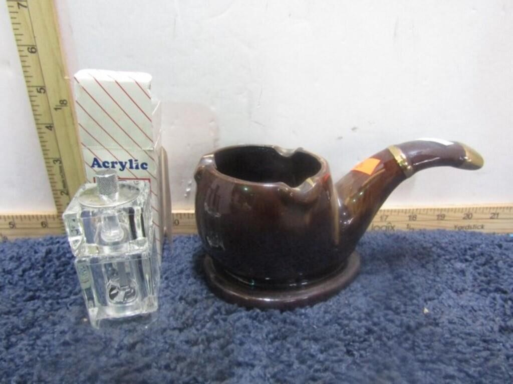 PIPE ASHTRAY & SALT SHAKER / PEPPER MILL