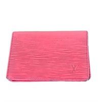 Louis Vuitton Epi Leather Card Case Wallet Red