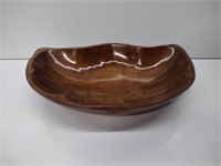 Hand Carved and Polished Decorative Wood Bowl
