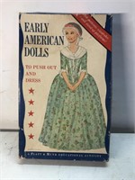 Vintage  Early American dolls paper dolls with
