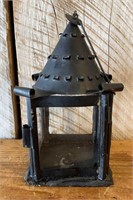 Primitive Style Punched Tin Candle Lantern