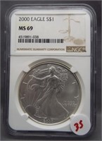 2000 American 1 oz. Silver Eagle-One Dollar - NGC