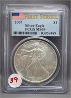 2007 First Strike American 1 oz. Silver Eagle-One