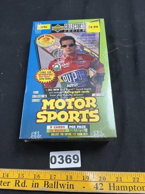 Sealed Motor Sports Collector Card Box