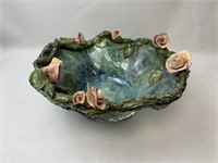 Ceramic Floral Bowl 14"x5 1/2"