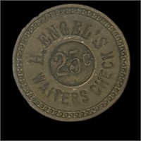 25¢ H. Engel's Waiters Check Maverick Token