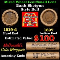 Lincoln Wheat Cent 1c Mixed Roll Orig Brandt McDon