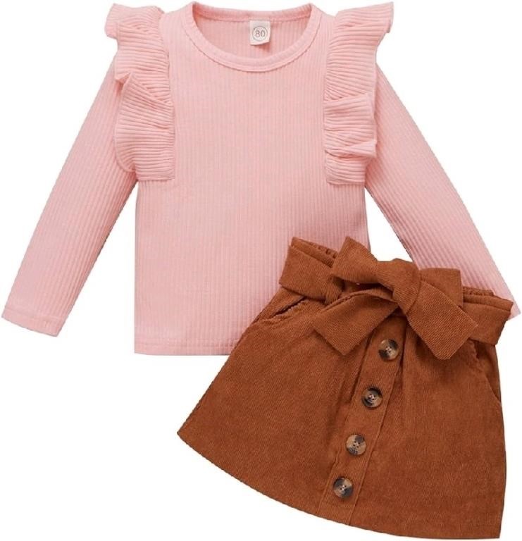 New Toddler Girl Clothes Long Sleeve Knitted Ruffl