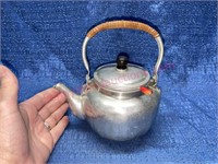 Vtg aluminum 1 person teapot