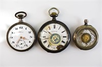 Antique Engraved Silver Pocket Watches