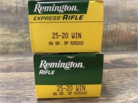 2 50 Round boxes of Winchester .25-20 Winchester 8