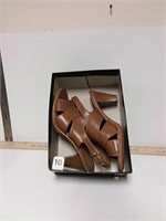 10 Brown Leather Sandal heels