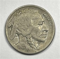 1920 Buffalo Nickel About Uncirculated CH AU