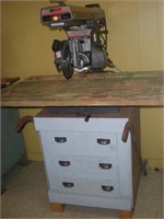 Craftsman 10" Radial Saw (on wood cabinet)