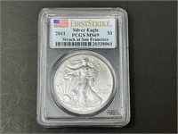 2011 American Eagle Silver Dollar PCGS MS69