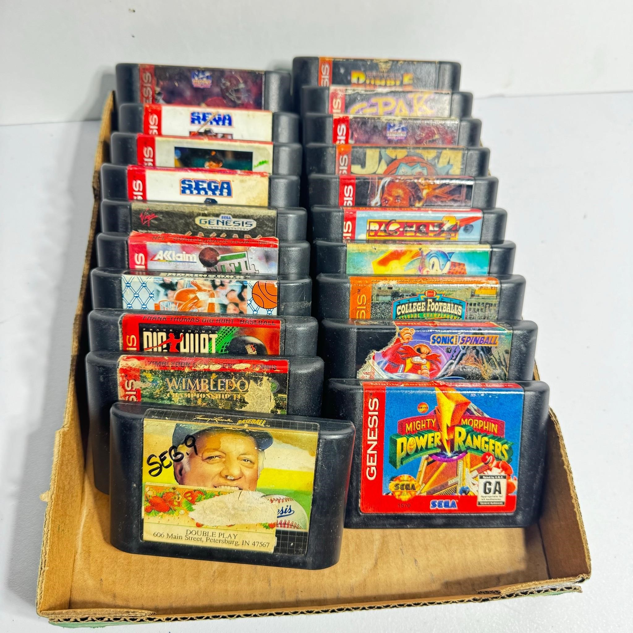 Sega Genesis Video Games Assorted Lot of 20