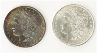 Coin  Morgan Silver Dollars Both 1896  Extra Fine