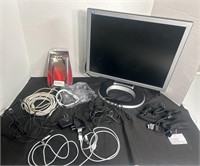 17 inch monitor, charger cords , chargers