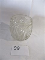 Vintage Glass Wine Bucket 6" T x 6 1/2" w
