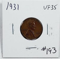 1931  Lincoln Cent   VF-35