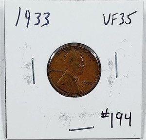 1933  Lincoln Cent   VF-35