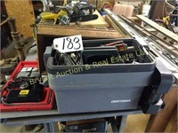 Craftsman tool box and contents, compressor,