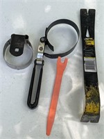 Calvan Filter Wrench, Stanley Nail Bar, Scosche