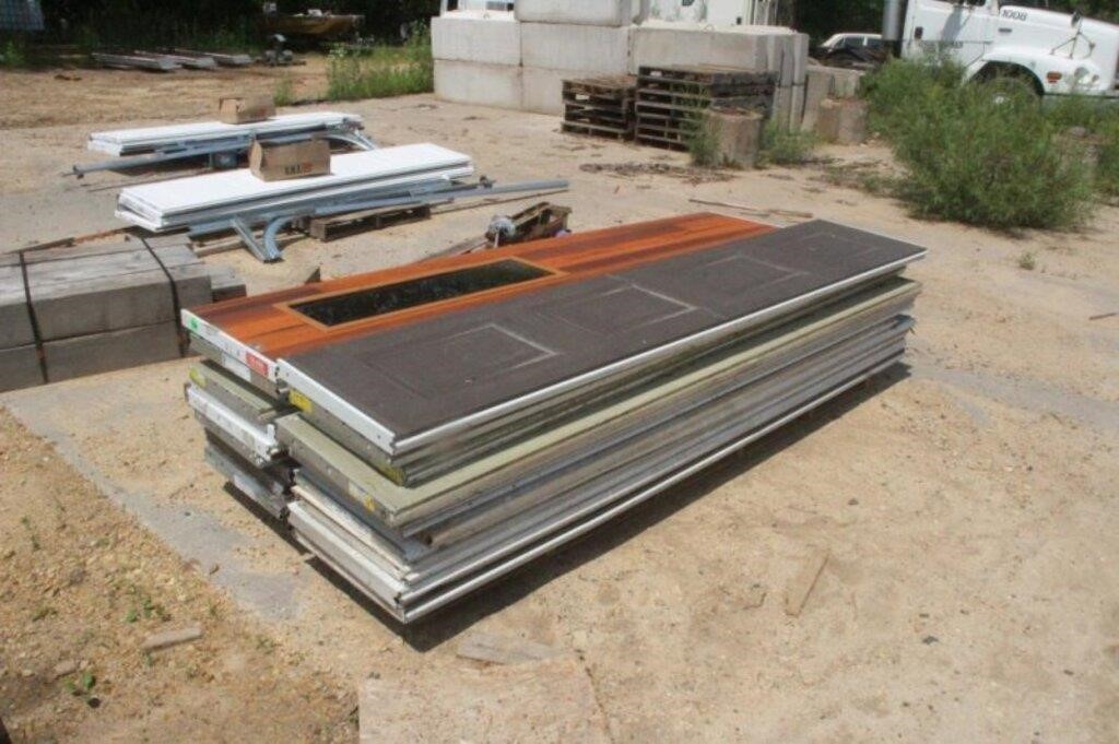 Pallet of Assorted Garage Door Panels, Approx 8-10