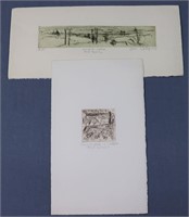 (2) C. Wolf Original Etchings