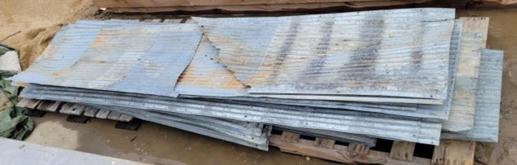 Approximately (22) Sheets of Galvanized Metal