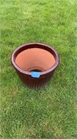 Pottery planter : 17”H x19.5” width of outside