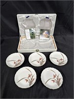 Set of Koransha porcelain dishes in original case