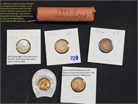 55 pennies rare uncirculated strike error LOOK