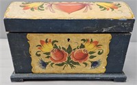 Folk Painted Dome Top Box