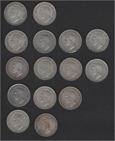 TRAY: 15 CDN 50 CENT COINS