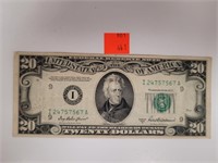 1950B 20 Dollar Bill Signed Robert Anderson