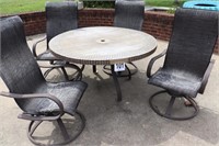 Patio Table & (4) Chairs (Rocker/Swivel)