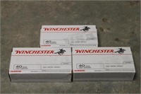 (3) Boxes Winchester Ammunition, 40 S&W, 180 Grain