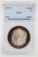 1878 7TF S$ NNC MS66+ AMAZING TONE! Guide $20000