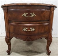 (D) 2-DRAWER ROUND TABLE WIDTH 27.5-INCH X HEIGHT