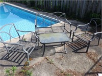 Outdoor Loveseat, Table & 2 Chairs